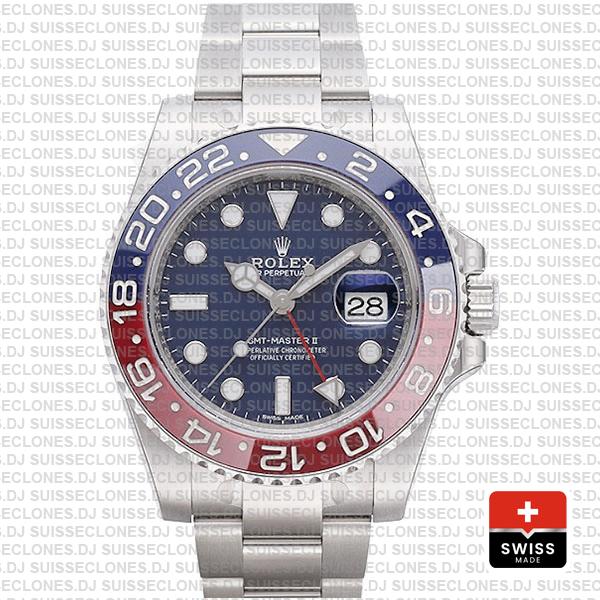 Rolex GMT-Master II White Gold Pepsi Blue Dial | Rolex Replica