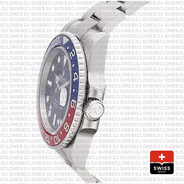 Rolex Gmt Master Ii 18k White Gold Pepsi Bezel Blue Dial126719blro 40mm Oyster Band