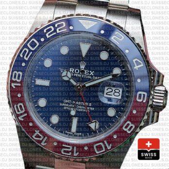 Rolex GMT-Master II Pepsi 18k White Gold Pepsi Red Blue Ceramic Bezel Replica Watch