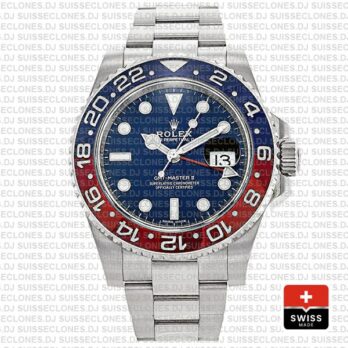 Rolex Gmt Master Ii 18k White Gold Pepsi Bezel Blue Dial126719blro 40mm Oyster Band