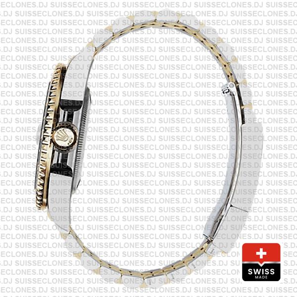 Rolex Gmt-master Ii 2-tone Jubilee 18k Yellow Gold 904l Steel Black Dial Ceramic Bezel 40mm Ref:126713grnr Swiss Replica Superclone Watch