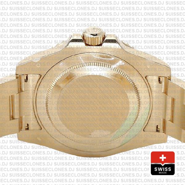Rolex Gmt Master Ii Gold Black Ceramic 40mm Oversized 116718 Swiss Replica