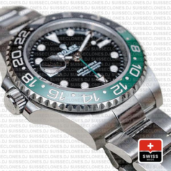 Rolex Gmt Master Ii Left Hand Green Black 126720vtnr Swiss Replica