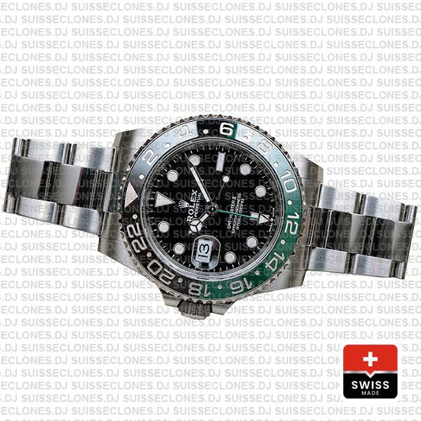 Rolex Gmt Master Ii Left Hand Green Black 126720vtnr Swiss Replica