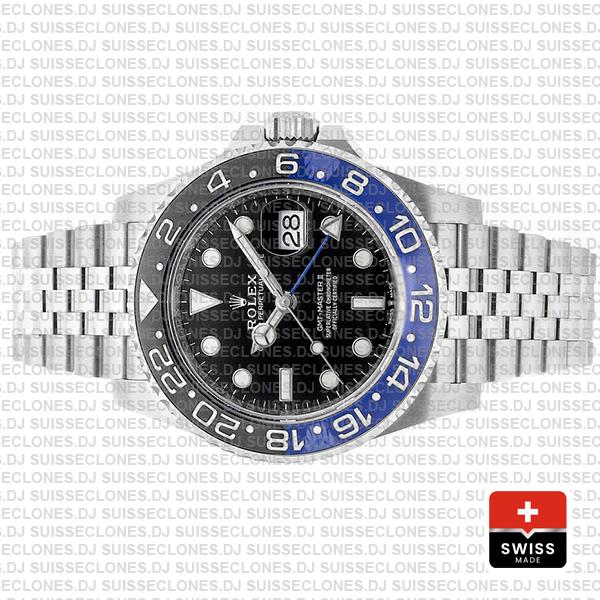 Rolex GMT-Master II Batman Black Dial 40mm Blue Black Ceramic Bezel 904L Steel