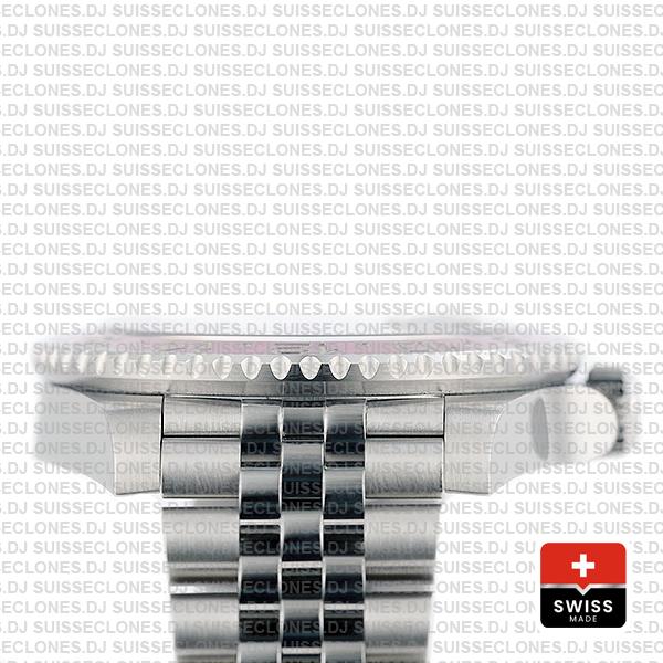 Rolex GMT-Master II Pepsi Red Blue Ceramic Bezel Steel Jubilee Bracelet Black Dial 40mm