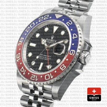 Rolex GMT-Master II Jubilee Bracelet 40mm Pepsi Bezel Replica Watch