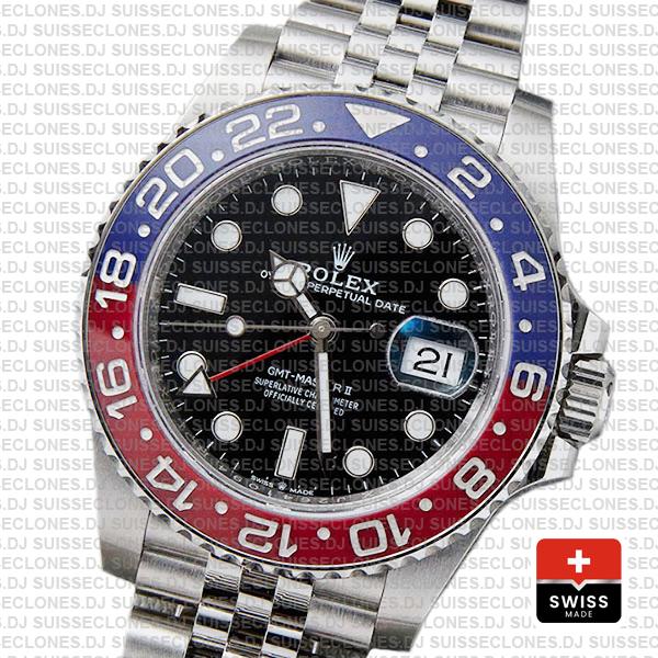 Rolex Gmt Master Ii Steel Jubilee Pepsi Bezel 126710blro 40mm