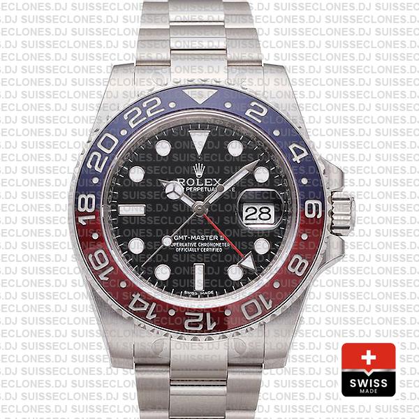 Rolex GMT-Master II Pepsi 18k White Gold Replica Watch