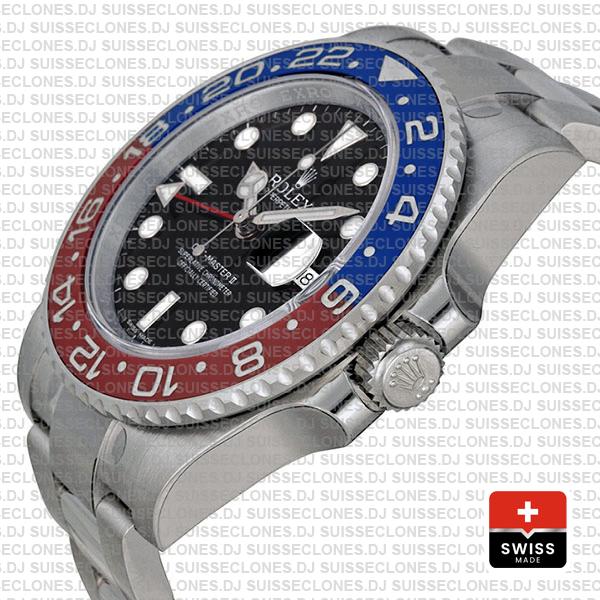 Rolex Gmt Master Ii White Gold Red Blue Ceramic 40mm