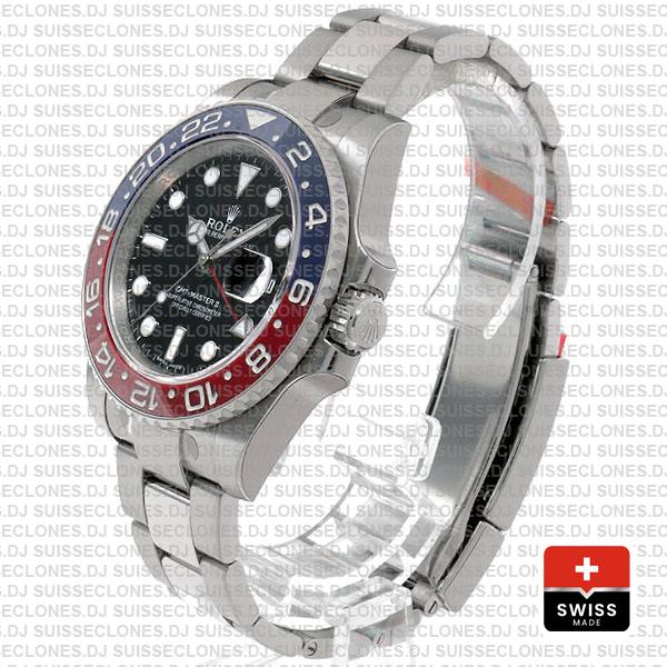 Rolex Gmt Master Ii White Gold Red Blue Ceramic 40mm Replica Watch
