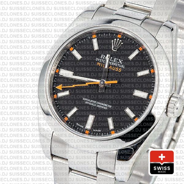 Rolex Milgauss Black Dial 44mm 116400 Swiss Replica