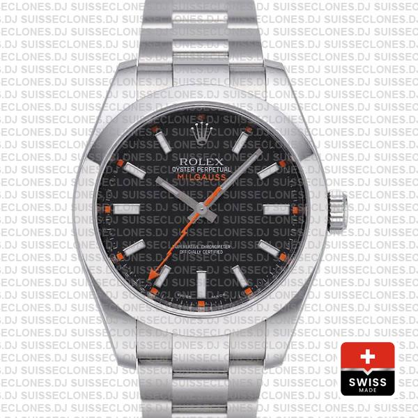 Rolex Milgauss Black Dial 44mm 116400 Swiss Replica