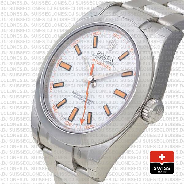 Rolex Milgauss White Dial 40mm 116400 Swiss Replica