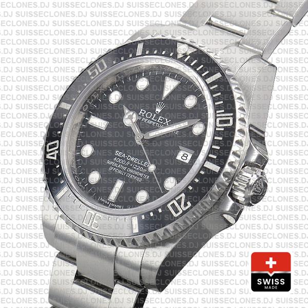 Rolex Sea Dweller Ceramic 4000 Ss 116600 40mm Swiss Replica