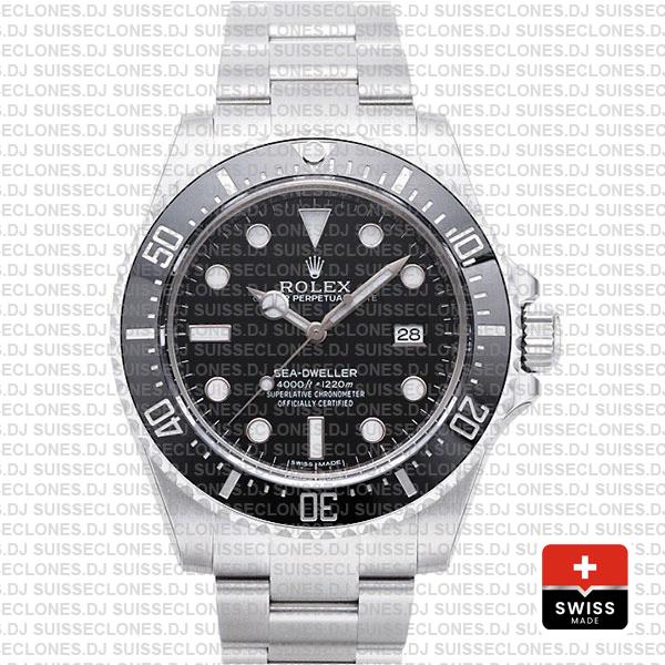 Rolex Sea Dweller Ceramic 4000 Ss 116600 40mm Swiss Replica