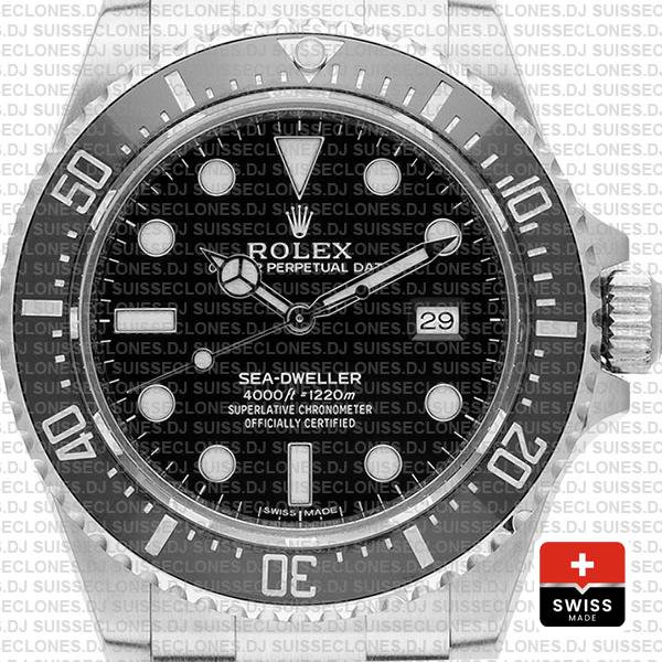 Rolex Sea Dweller Ceramic 4000 Ss 116600 40mm Swiss Replica