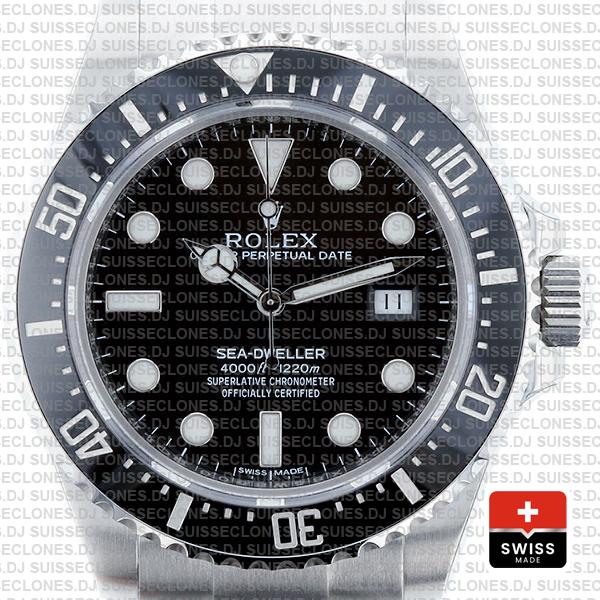 Rolex Sea Dweller Ceramic 4000 Ss 116600 40mm Swiss Replica
