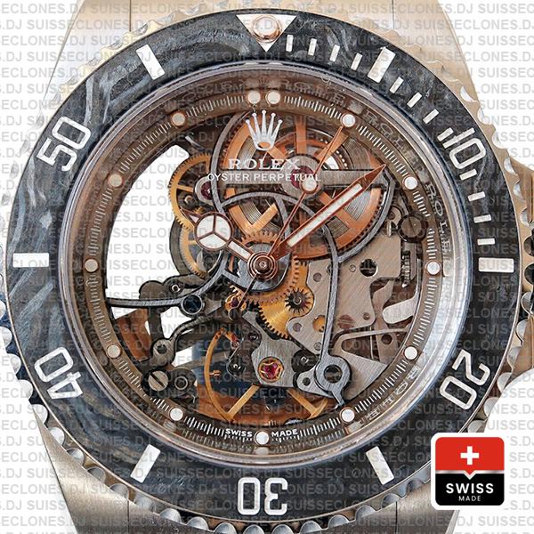 Rolex Submariner No Date 904L Steel Rolex Skeleton Replica Watch