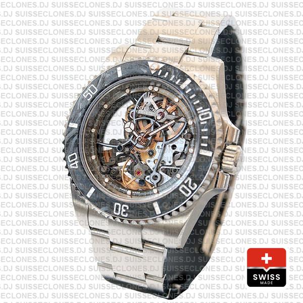 Artisans de Genève Andrea Pirlo Rolex Submariner Skeleton Forged Carbon Bezel