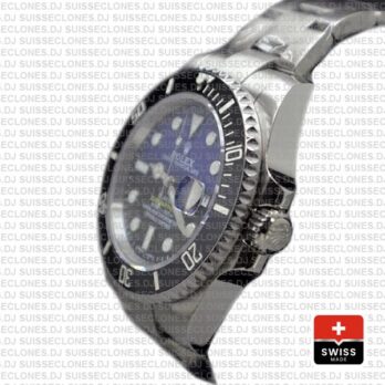 Rolex Submariner Blaken D-Blue Dial 904L Steel Watch