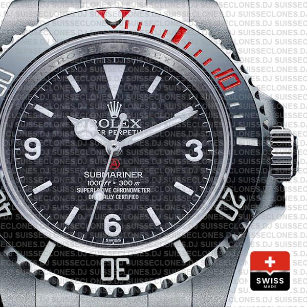 Artisans De Geneve Rough Matte Carbon Rolex Submariner 904l Steel Ceramic Bezel 40mm Swiss Replica Watch