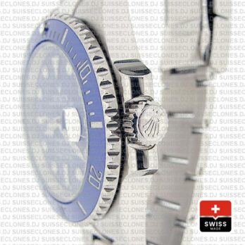 Rolex Submariner 18k White Gold Stainless Steel Blue Dial