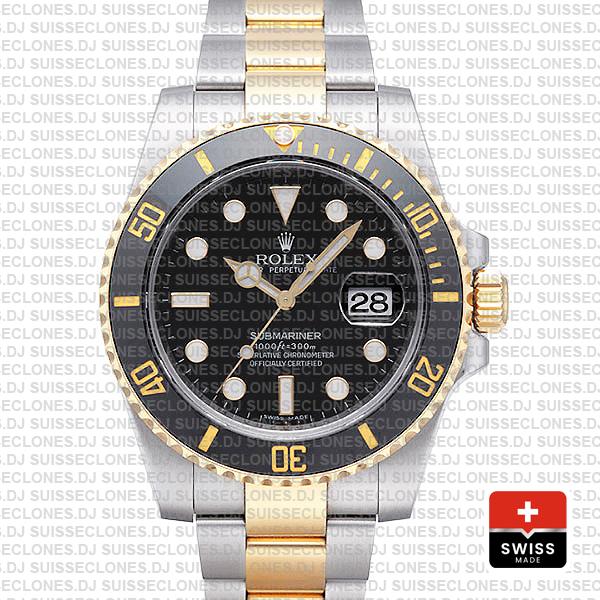 Rolex Submariner 2 Tone Black Dial | Rolex Replica Watch