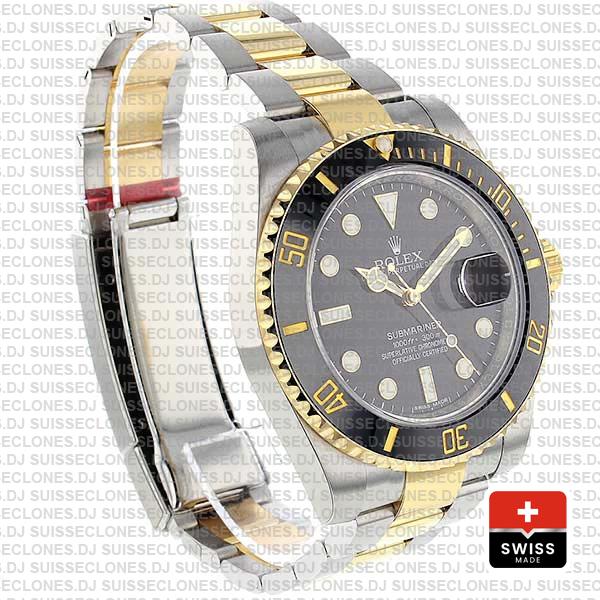 Rolex Submariner 2 Tone Black Dial Replica Watch