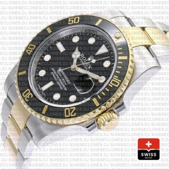Rolex Oyster Perpetual Submariner 18K Yellow Gold 2 Tone 904L Steel Oyster Bracelet 40mm