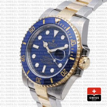 Rolex Submariner 2 Tone 18k Yellow Gold Blue Dial Replica Watch