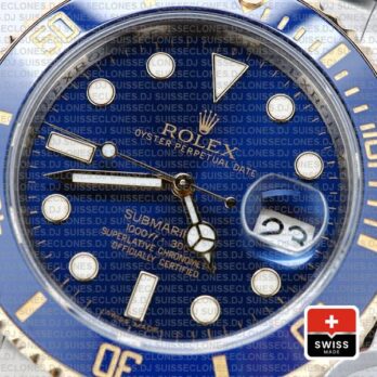 Rolex Submariner 2 Tone 18k Yellow Gold Blue Dial Rolex Replica Watch