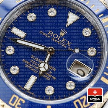Rolex Submariner Yellow Gold 2 Tone Blue Dial 40mm