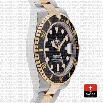 Rolex Oyster Perpetual Submariner 2 Tone 904L Steel Black Dial