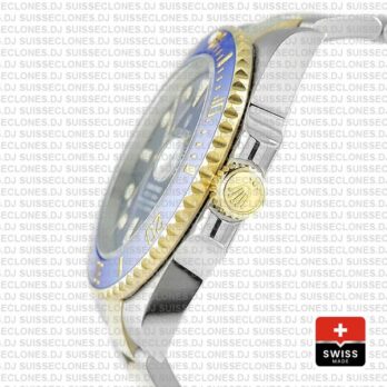 Rolex Submariner 2 Tone 18K Yellow Gold Wrap Blue Dial Rolex Replica Watch