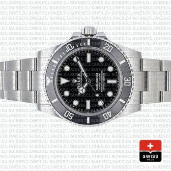 olex Submariner 904L Stainless Steel No Date Black Dial