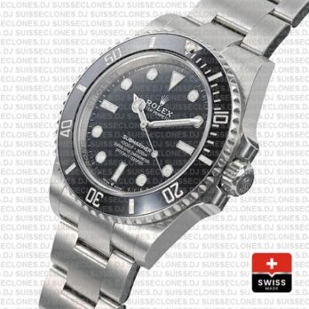 olex Submariner 904L Stainless Steel No Date Black Dial 124060