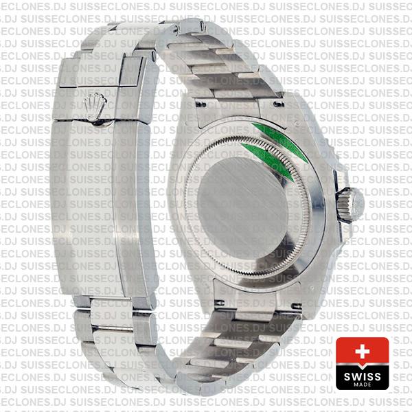 Rolex Submariner 41mm 904l Steel 18k White Gold Wrap Black Dial Blue Ceramic Bezel