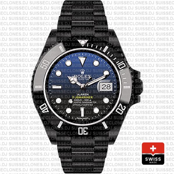 Rolex Submariner Blaken D-Blue Dial | Rolex Replica Watch