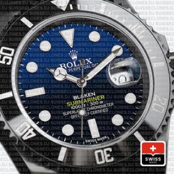 Rolex Submariner Blaken D-Blue Dial Rolex Replica Watch