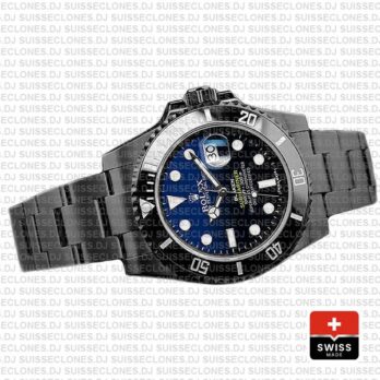 Rolex Submariner Blaken D-Blue Dial Swiss Replica Watch