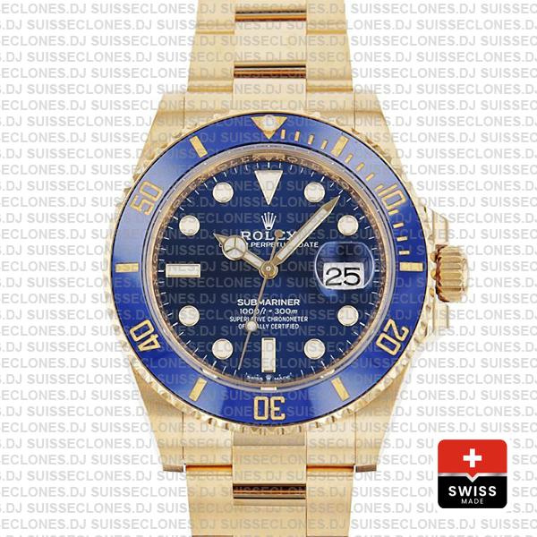 Rolex Submariner Gold Blue Ceramic | Rolex Replica Watch