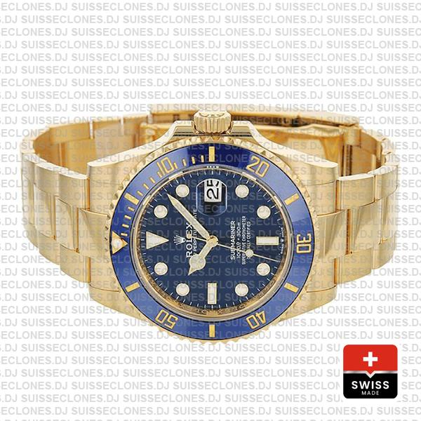 Rolex Submariner Gold Blue Ceramic