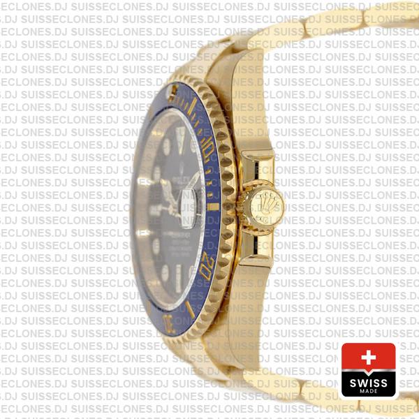 Oyster Perpetual Rolex Submariner 18k Yellow Gold