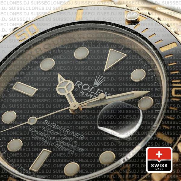 Rolex Submariner Black Dial 18k Yellow Gold 40mm