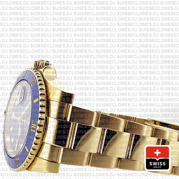 Rolex Submariner 18k Gold Blue Dial Replica