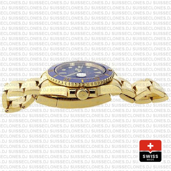 Rolex Submariner 18k Gold Blue Dial
