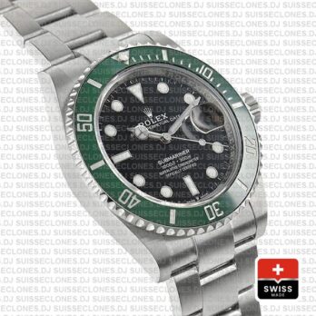 Rolex Submariner Green Ceramic Bezel Black Dial 41mm Replica Watch