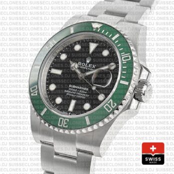 Rolex Submariner Green Ceramic Bezel Black Dial 41mm Rolex Replica Watch