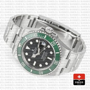 Rolex Submariner Green Ceramic Bezel Black Dial 41mm